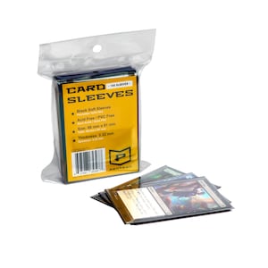 PROTEGO Schwarze Kartenärmel x 5 | 500 Ärmel | Kartenschutz | Kartenhalter |