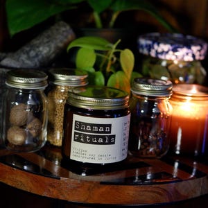 SHAMAN RITUALS Sage palo santo cleansing candle unique fragrance blends for relaxation candle Wedding Candle Gifts positive energy present