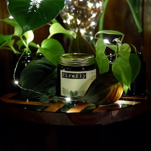 FIREFLY earthy woodland Candle, forest fragrance, outdoor enthusiasts gift, Mossy Forest Candle, yoga studio accessories, Wilderness Candle