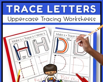 pre k 5 worksheets Alphabet Tracing | Uppercase letters Tracing | Letter Worksheets