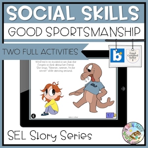 Social Skills Story and Activity GOOD SPORTSMANSHIP winning | Social Emotional