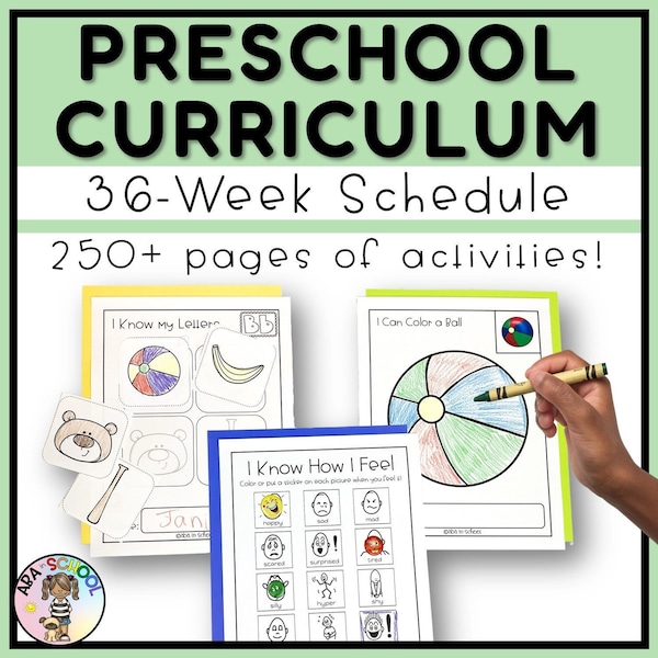 Preschool Curriculum Etsy
