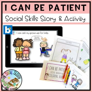 Preschool Social Skills Story and Activity I Can Be Patient | Social Emotional