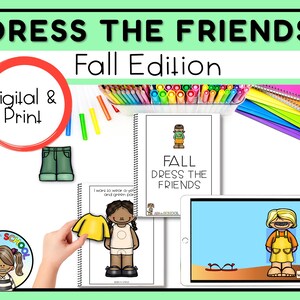 FALL Preschool Adapted Book and Dress Up Activity and Craft