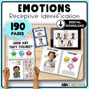 Identifying emotions autism - Emotions card with pictures with digital & more
