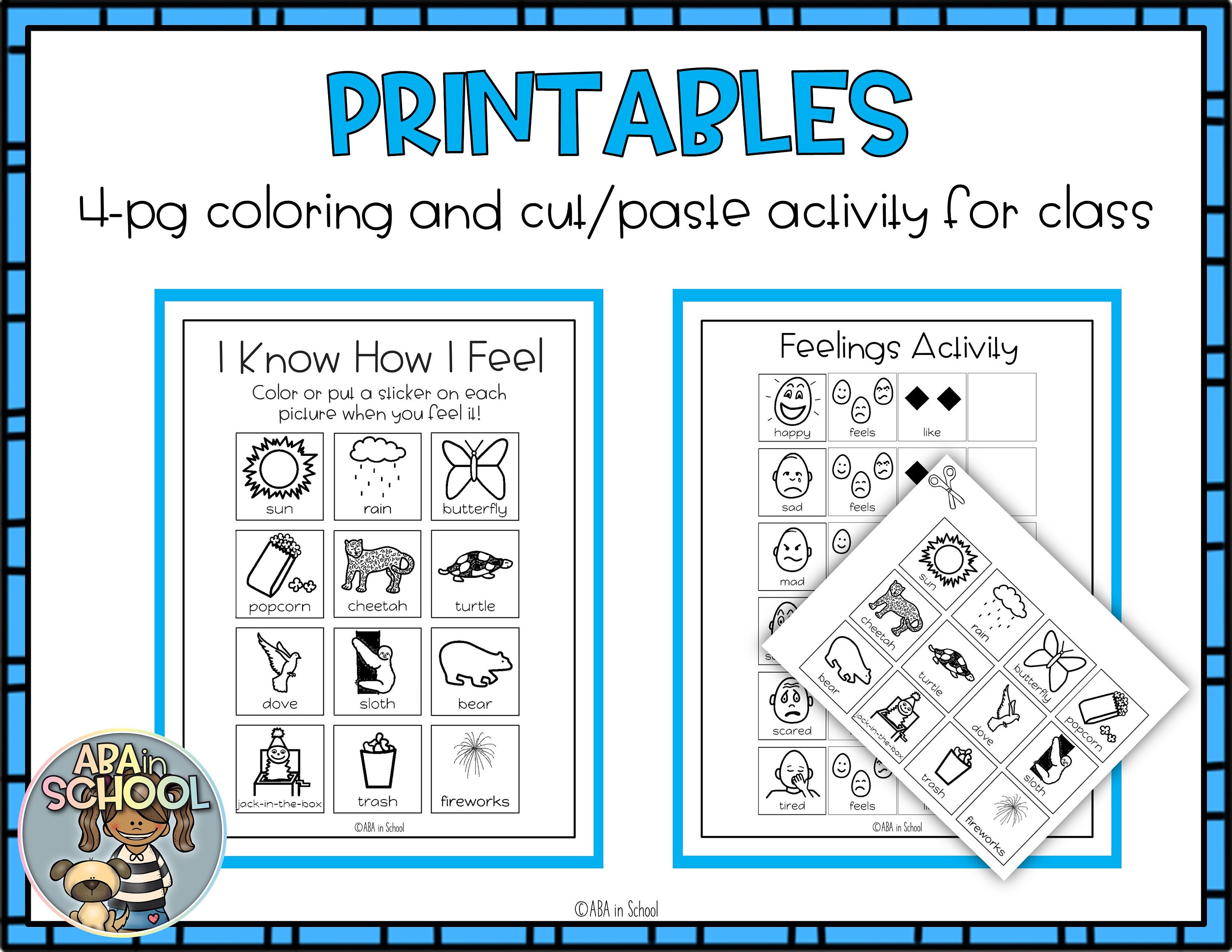 Social Emotional Learning Preschool Activity I Feel Like EMOTIONS - Etsy