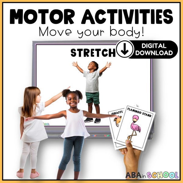 Motor movement activities Exercise cards Self-Regulation Visuals