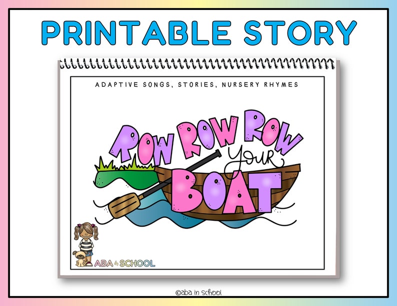 Row Your Boat Interactive Nursery Rhymes Adaptive Book for Preschool - Etsy