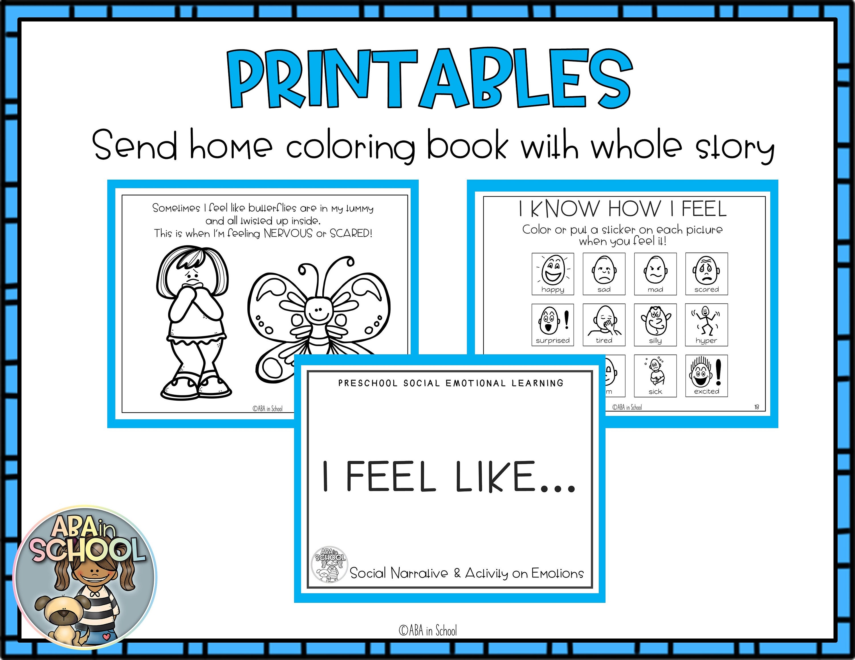 Social Emotional Learning Preschool Activity I Feel Like EMOTIONS - Etsy
