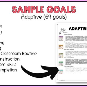 Seguimiento de objetivos y metas del IEP. Banco de objetivos del IEP. Lista de verificación de evaluación y planificación (descarga digital). imagen 14