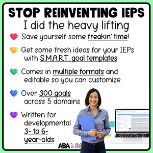 Seguimiento de objetivos y metas del IEP. Banco de objetivos del IEP. Lista de verificación de evaluación y planificación (descarga digital). imagen 4