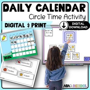 Adaptable Interactive Calendar Morning Meeting for Preschool & Special Education Circle Time - back to school resource