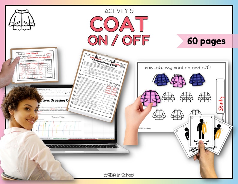 Adaptive IEP Goals With Data Collection DRESSING Occupational Etsy