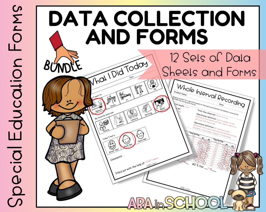 Data Collection and Forms for Special Education and ABA Etsy