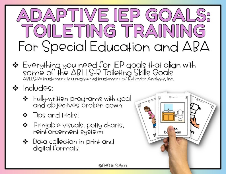 Potty Training Toolkit Adaptive IEP Goal With Data Collection Toileting