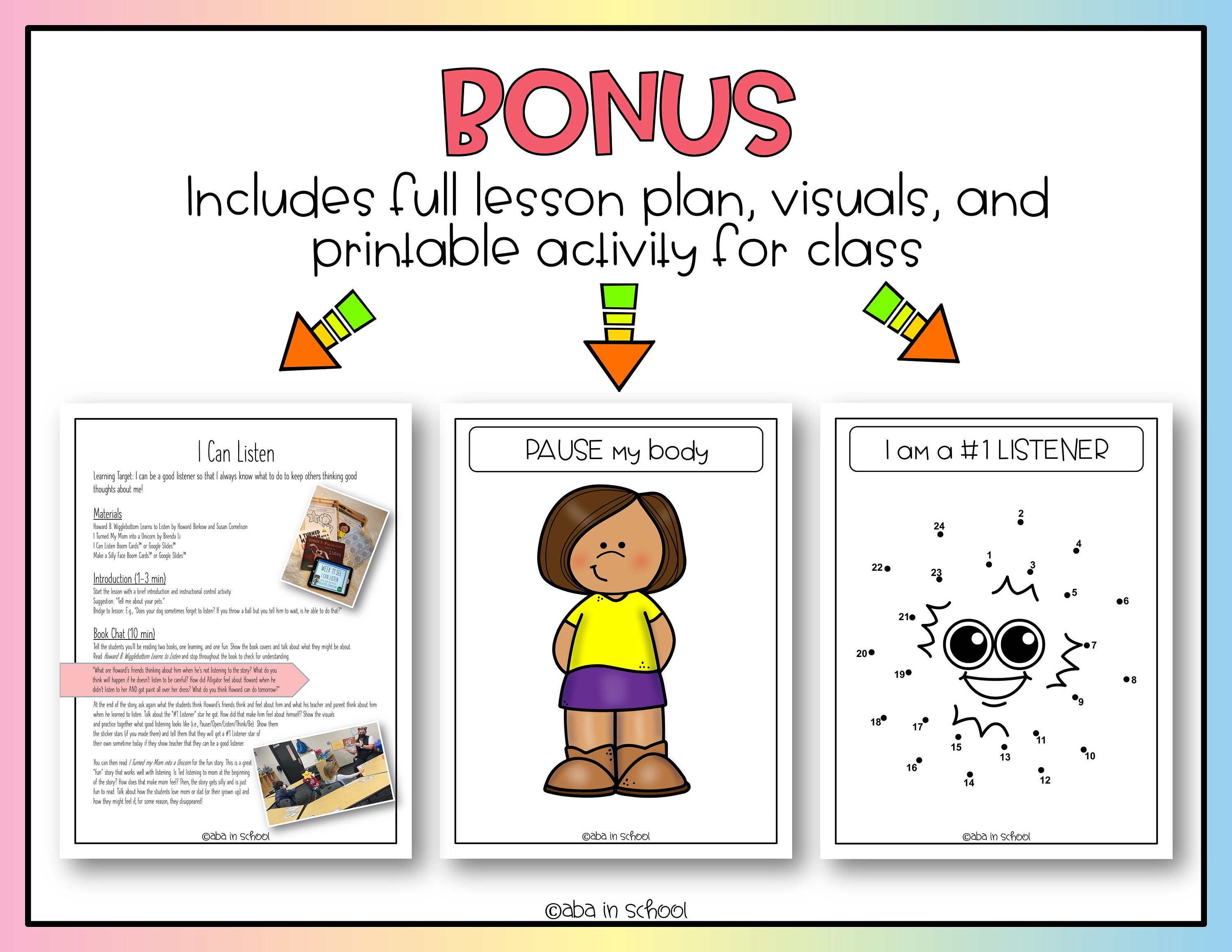 Preschool Social Skills Story and Activity I CAN LISTEN | Social ...
