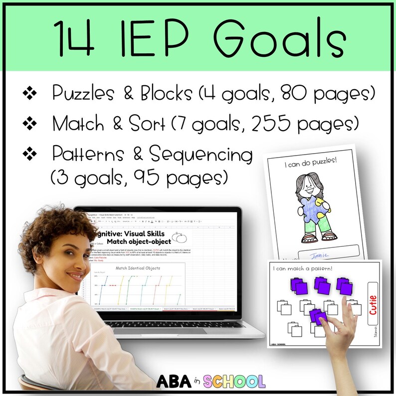 Visual Skills Cognitive IEP Goals and Objectives Tracking Special
