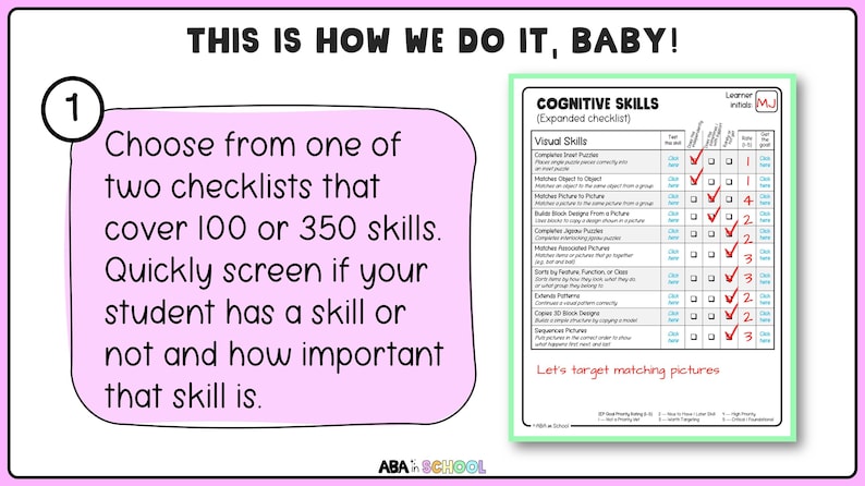 Seguimiento de objetivos y metas del IEP. Banco de objetivos del IEP. Lista de verificación de evaluación y planificación (descarga digital). imagen 6