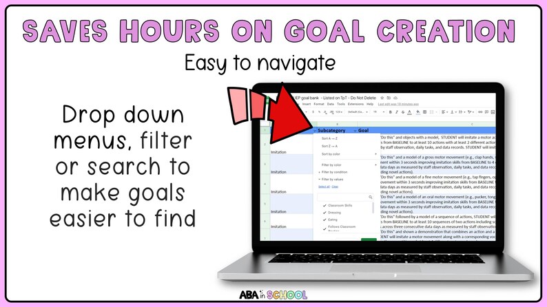 Seguimiento de objetivos y metas del IEP. Banco de objetivos del IEP. Lista de verificación de evaluación y planificación (descarga digital). imagen 11
