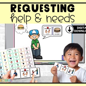 Requesting help and needs and wants Activities Speech Therapy ABA and Special Education
