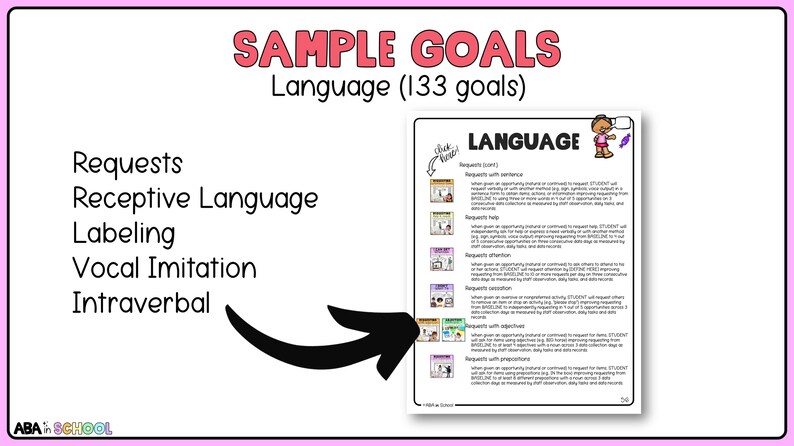 Seguimiento de objetivos y metas del IEP. Banco de objetivos del IEP. Lista de verificación de evaluación y planificación (descarga digital). imagen 17