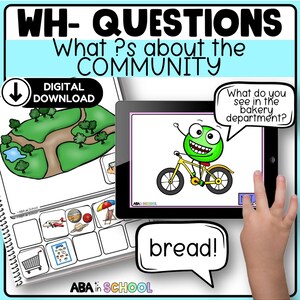 Functional WH Questions - Community ABA & Speech Therapy (Digital Download)