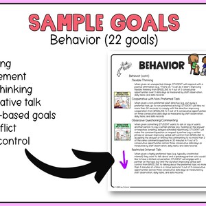 Seguimiento de objetivos y metas del IEP. Banco de objetivos del IEP. Lista de verificación de evaluación y planificación (descarga digital). imagen 15
