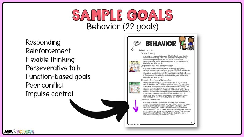 Seguimiento de objetivos y metas del IEP. Banco de objetivos del IEP. Lista de verificación de evaluación y planificación (descarga digital). imagen 15