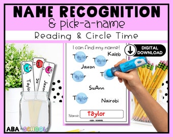 Personalized Name Practice Kit Circle Time Name Tags for Morning Meeting