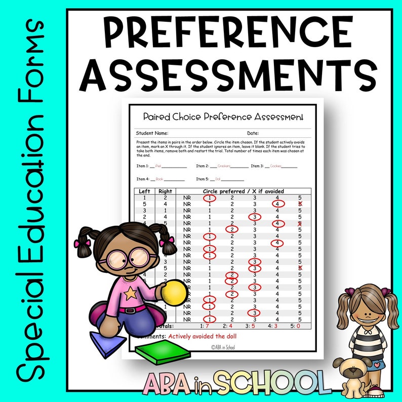 Data Collection and Forms for Special Education and ABA Etsy