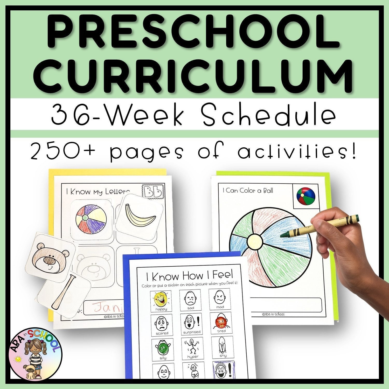 Preschool Prek Special Education 36week Curriculum Etsy