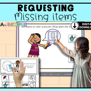 Missing Item Requesting Activities for Speech Therapy and Special Education
