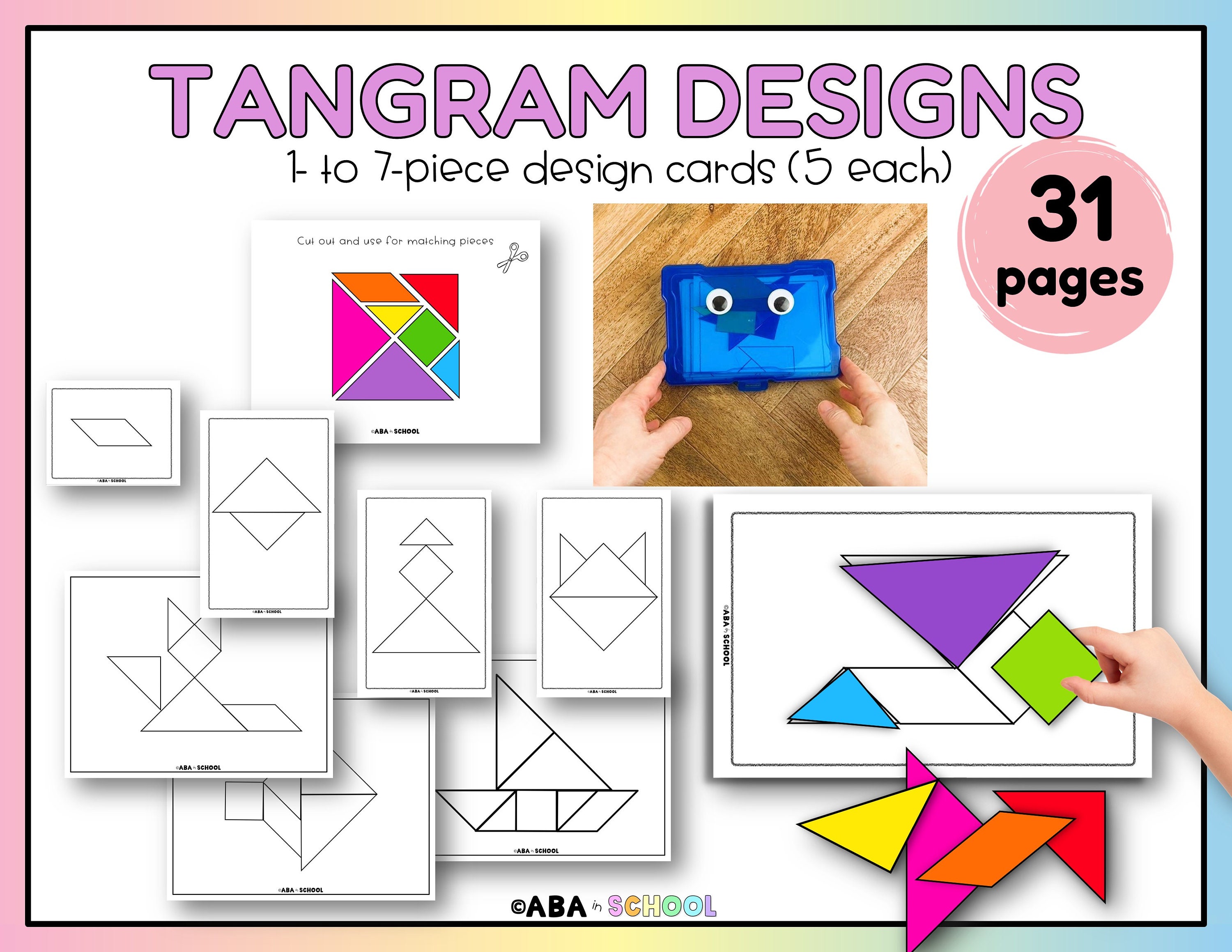 Simple Puzzles and Tangrams Printable Preschool and Special Education ...
