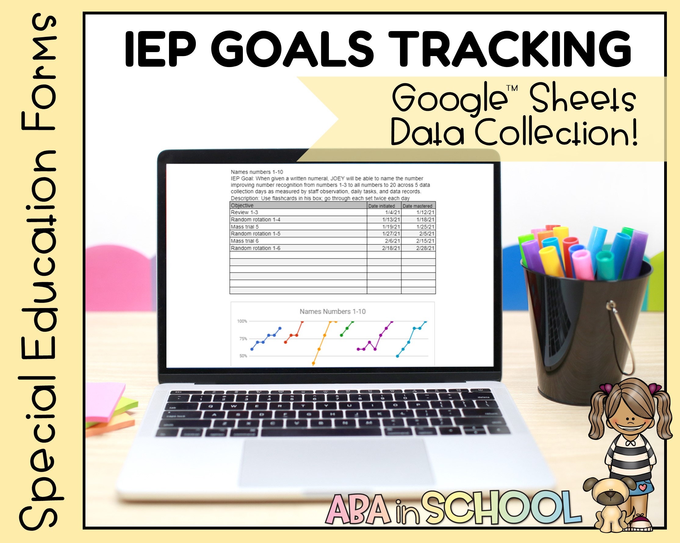 IEP Goal & Data Collection Tracking Sheets for Special Etsy