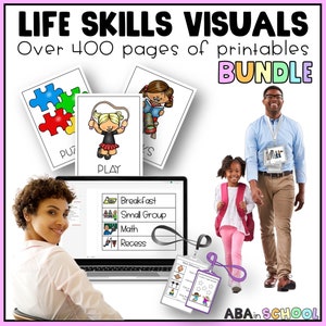 Life Skills Special Education Visuals BUNDLE - Speech Therapy and Visuals for Autism - back to school resource