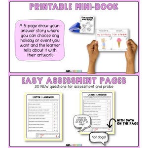 WH Questions Visuals: Speech Therapy, ABA, and ELL (Digital Download) image 9