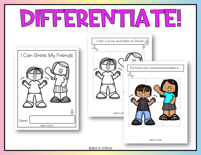 Preschool Social Skills Story and Activity I CAN GREET | Social ...