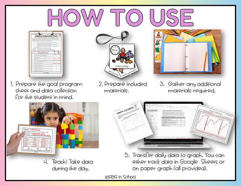 Adaptive IEP Goal Programs With Data Tracking Classroom Routines Life Skills Goals Special