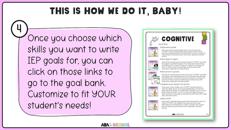 Seguimiento de objetivos y metas del IEP. Banco de objetivos del IEP. Lista de verificación de evaluación y planificación (descarga digital). imagen 9