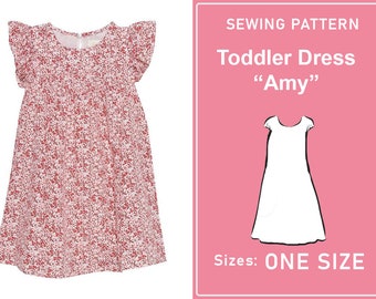Toddler Summer Dress Sewing Pattern PDF | Girl Dress Pattern PDF | Kids A Dress Pattern PDF | Sewing patterns Pdf | Toddler sewing patterns