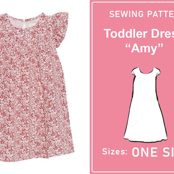 Toddler Summer Dress Sewing Pattern PDF | Girl Dress Pattern PDF | Kids A Dress Pattern PDF | Sewing patterns Pdf | Toddler sewing patterns