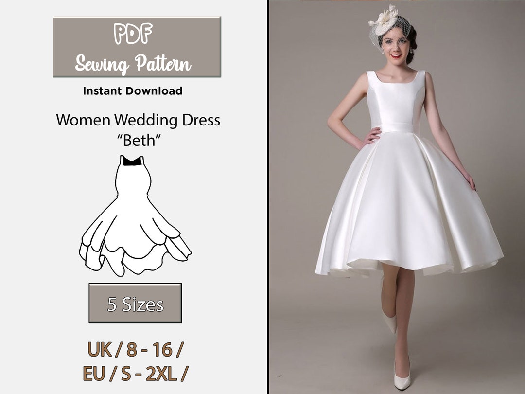 PATTERN Sewing Wedding A Dress PDF, Sewing Pattern A-line Prom Dress ...