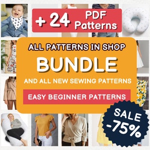 Sewing Patterns, Beginner sewing patterns PDF, Women Pattern, Dress Pattern, Top Pattern, Skirt Pattern, Sewing pattern for Women PDF