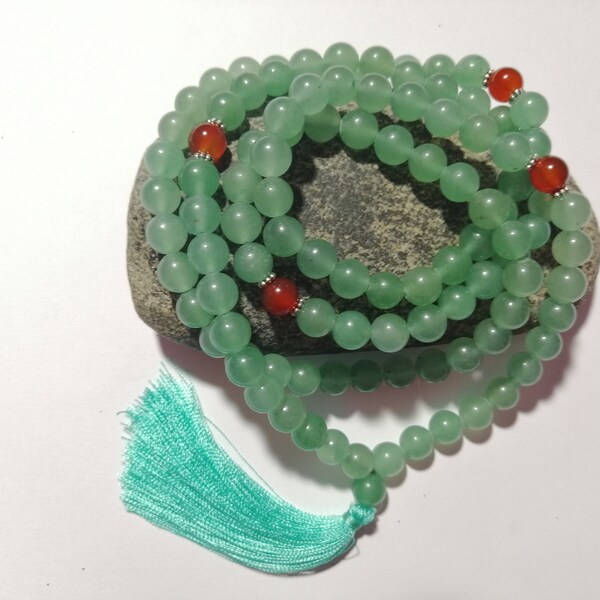 Japa mala 108 green aventurine