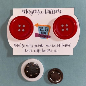 Magnetic 1&quot; Buttons for surgical scrub cap hat headbands masks ear savers medical surgery ears surgical hat magnet button mask hat surgery