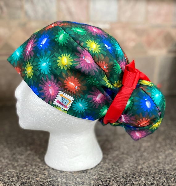 Euro Style Ponytal Scrub Cap Wth Extended Ponytal Sewng Pattern And