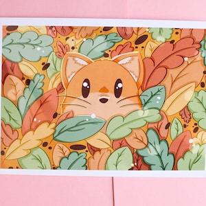 Fox Print | Mini Print | Wall Art | 5x7 Print | Postcard Print
