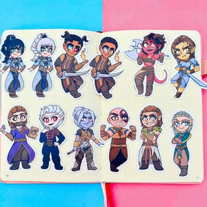 Baldur&#39;s Gate 3 Vinyl Stickers | BG3 Stickers for Laptop, Journal, Water Bottle