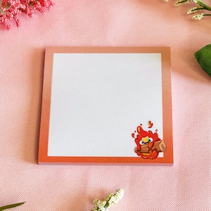 Calcifer Sticky Notes | Aesthetic Ghibli Studio Ghibli Sticky Notes for Journaling, Notetaking