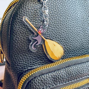 Jiji Kiki&#39;s Delivery Service Keychain Charm | Aesthetic Ghibli Studio Ghibli Acrylic Keychain, Charm